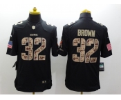 nike nfl jerseys cleveland browns #32 brown black[salute to service limited]