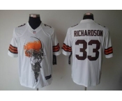 nike nfl jerseys cleveland browns #33 richardson white[helmet tri-blend limited]