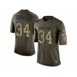 nike nfl jerseys cleveland browns #34 crowell army green[nike Limited Salute To Service]