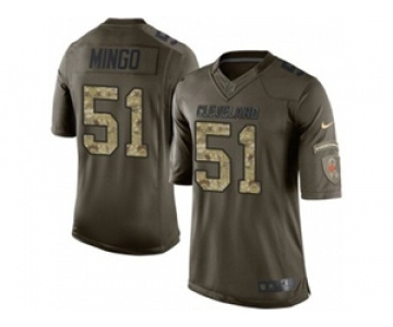 nike nfl jerseys cleveland browns #51 mingo army green[nike Limited Salute To Service]