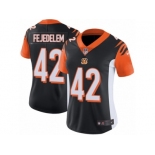 Women Nike Cincinnati Bengals #42 Clayton Fejedelem Black Team Color Vapor Untouchable Limited Player NFL Jersey