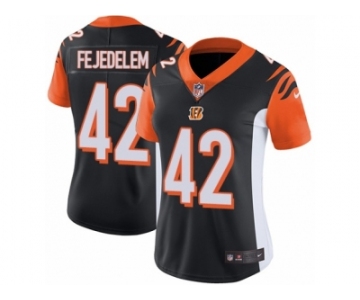 Women Nike Cincinnati Bengals #42 Clayton Fejedelem Black Team Color Vapor Untouchable Limited Player NFL Jersey