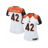 Women Nike Cincinnati Bengals #42 Clayton Fejedelem Game White NFL Jersey