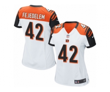 Women Nike Cincinnati Bengals #42 Clayton Fejedelem Game White NFL Jersey