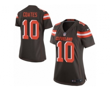 Women Nike Cleveland Browns #10 Sammie Coates Game Brown Team Color NFL Jersey