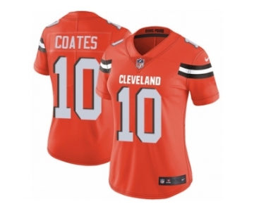 Women Nike Cleveland Browns #10 Sammie Coates Orange Alternate Vapor Untouchable Limited Player NFL Jersey