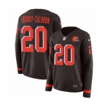 Women Nike Cleveland Browns #20 Briean Boddy-Calhoun Limited Brown Therma Long Sleeve NFL Jersey