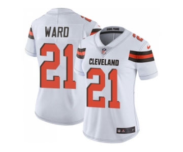 Women Nike Cleveland Browns #21 Denzel Ward White Stitched NFL Vapor Untouchable Limited Jersey