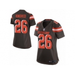 Women Nike Cleveland Browns #26 Derrick Kindred Game Brown Team Color NFL Jersey