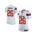 Women Nike Cleveland Browns #26 Derrick Kindred Game White NFL Jersey