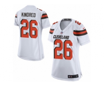 Women Nike Cleveland Browns #26 Derrick Kindred Game White NFL Jersey