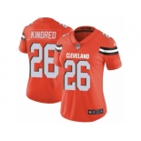 Women Nike Cleveland Browns #26 Derrick Kindred Orange Alternate Vapor Untouchable Limited Player NFL Jersey