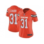 Women Nike Cleveland Browns #31 Nick Chubb Orange Alternate Stitched NFL Vapor Untouchable Limited Jersey