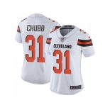 Women Nike Cleveland Browns #31 Nick Chubb White Stitched NFL Vapor Untouchable Limited Jersey