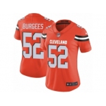 Women Nike Cleveland Browns #52 James Burgess Orange Alternate Vapor Untouchable Limited Player NFL Jersey