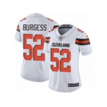 Women Nike Cleveland Browns #52 James Burgess White Vapor Untouchable Limited Player NFL Jersey