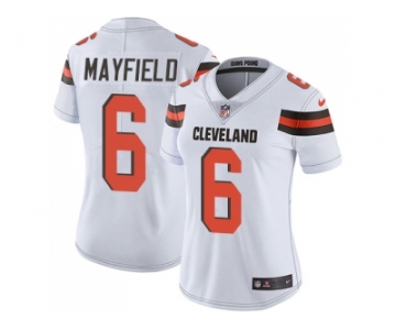 Women Nike Cleveland Browns #6 Baker Mayfield White Stitched NFL Vapor Untouchable Limited Jersey