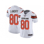 Women Nike Cleveland Browns #80 Jarvis Landry White Stitched NFL Vapor Untouchable Limited Jersey