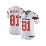 Women Nike Cleveland Browns #81 Rashard Higgins White Vapor Untouchable Limited Player NFL Jersey