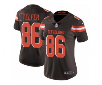 Women Nike Cleveland Browns #86 Randall Telfer Brown Team Color Vapor Untouchable Limited Player NFL Jersey