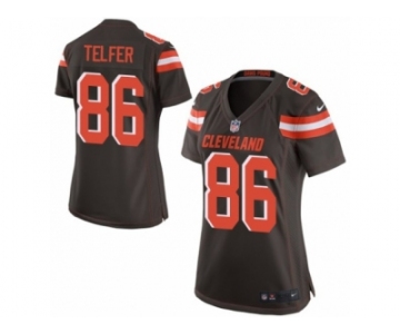 Women Nike Cleveland Browns #86 Randall Telfer Game Brown Team Color NFL Jersey