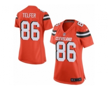 Women Nike Cleveland Browns #86 Randall Telfer Game Orange Alternate NFL Jersey