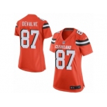 Women Nike Cleveland Browns #87 Seth DeValve Game Orange Alternate NFL Jersey