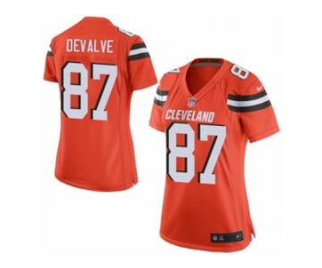 Women Nike Cleveland Browns #87 Seth DeValve Game Orange Alternate NFL Jersey