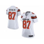 Women Nike Cleveland Browns #87 Seth DeValve Game White NFL Jersey