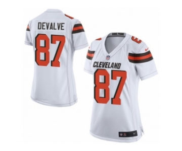 Women Nike Cleveland Browns #87 Seth DeValve Game White NFL Jersey