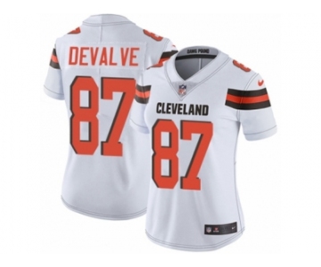 Women Nike Cleveland Browns #87 Seth DeValve White Vapor Untouchable Limited Player NFL Jersey