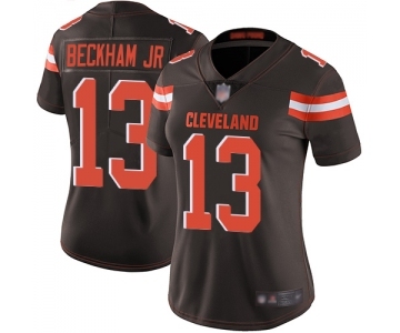 Women's Cleveland Browns #13 Odell Beckham Jr. Brown Team Color Vapor Untouchable Limited Player Football Jersey