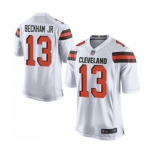 Women's Cleveland Browns #13 Odell Beckham Jr. Game White Football Jersey