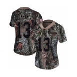 Women's Cleveland Browns #13 Odell Beckham Jr. Limited Camo Rush Realtree Football Jersey