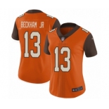 Women's Cleveland Browns #13 Odell Beckham Jr. Limited Orange City Edition Football Jersey