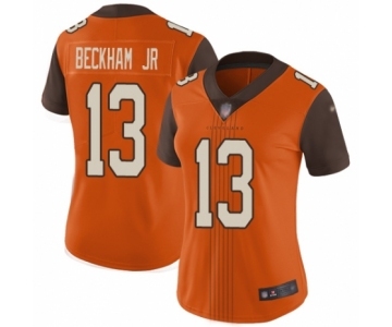 Women's Cleveland Browns #13 Odell Beckham Jr. Limited Orange City Edition Football Jersey