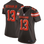 Women's Cleveland Browns #13 Odell Beckham Jr Nike Brown Game Jersey