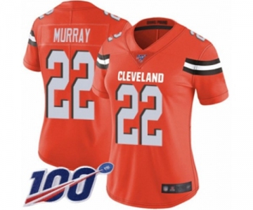 Women's Cleveland Browns #22 Eric Murray Orange Alternate Vapor Untouchable Limited Player 100th Season Football Jersey