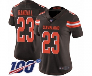 Women's Cleveland Browns #23 Damarious Randall Brown Team Color Vapor Untouchable Limited Player 100th Season Football Jersey