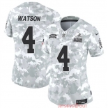 Women's Cleveland Browns #4 Deshaun Watson 2024 F.U.S.E Arctic Camo Salute To Service Limited Stitched Jersey