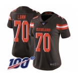 Women's Cleveland Browns #70 Kendall Lamm Brown Team Color Vapor Untouchable Limited Player 100th Season Football Jersey