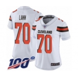 Women's Cleveland Browns #70 Kendall Lamm White Vapor Untouchable Limited Player 100th Season Football Jersey