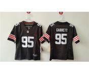 Women's Cleveland Browns #95 Myles Garrett Brown 2024 F.U.S.E Stitched Jersey