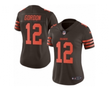 Women's Nike Cleveland Browns #12 Josh Gordon Limited Brown Rush NFL Jersey