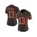 Women's Nike Cleveland Browns #13 Josh McCown Limited Brown Rush NFL Jersey