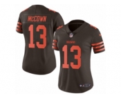 Women's Nike Cleveland Browns #13 Josh McCown Limited Brown Rush NFL Jersey