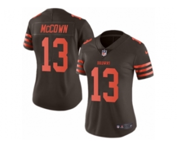 Women's Nike Cleveland Browns #13 Josh McCown Limited Brown Rush NFL Jersey