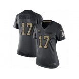 Women's Nike Cleveland Browns #17 Brock Osweiler Limited Black 2016 Salute to Service NFL Jersey