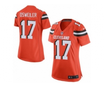 Women's Nike Cleveland Browns #17 Brock Osweiler Limited Orange Alternate NFL Jersey