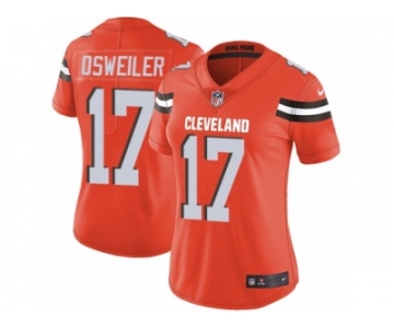 Women's Nike Cleveland Browns #17 Brock Osweiler Vapor Untouchable Limited Orange Alternate NFL Jersey